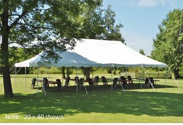 20' x 60' pole tent -  sectional